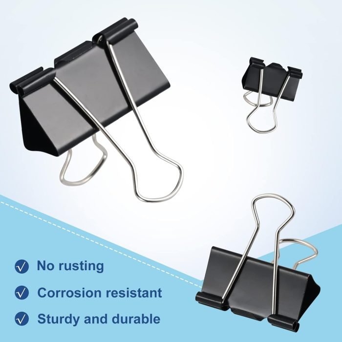 Cobra Binder Clip 1 Cobra 1/4-Inch (32Mm) Paper Holding Binder Clips Paper Clips For Notes Letter, Papers Binder Clamps Can Use Office, Home, School, Institutions, Paper Holding Capacity Files Organized And Secure- 12 Pcs