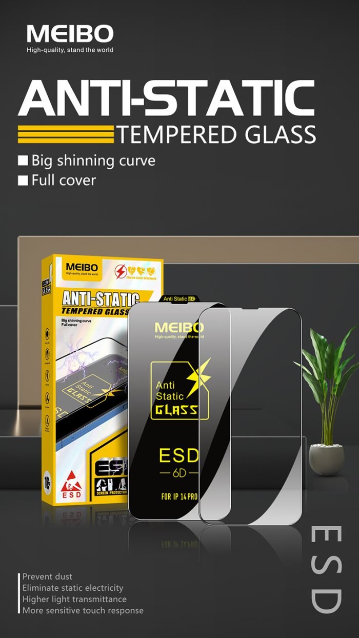 Meibo Esd 6D 1 Anti Static 6D Tempered Glass For Mobile