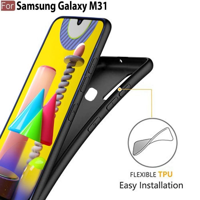 Samsung Galaxy M31 2 Ming Samsung Galaxy M31 / F41 / M31 Prime Back Cover | Camera Bump Protection &Amp; Ultra Slim | Matte Soft Silicon Shock Proof Rubberised Back Case Cover (Black)