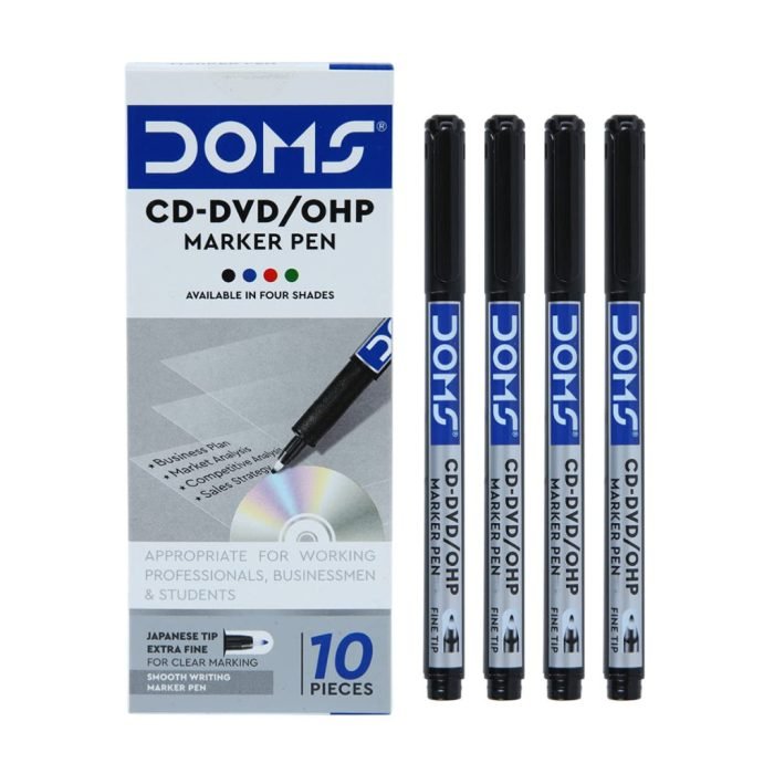 Doms Cd Dvd Ohp Marker Pen Black Doms Cd-Dvd/Ohp Marker Pen - Black