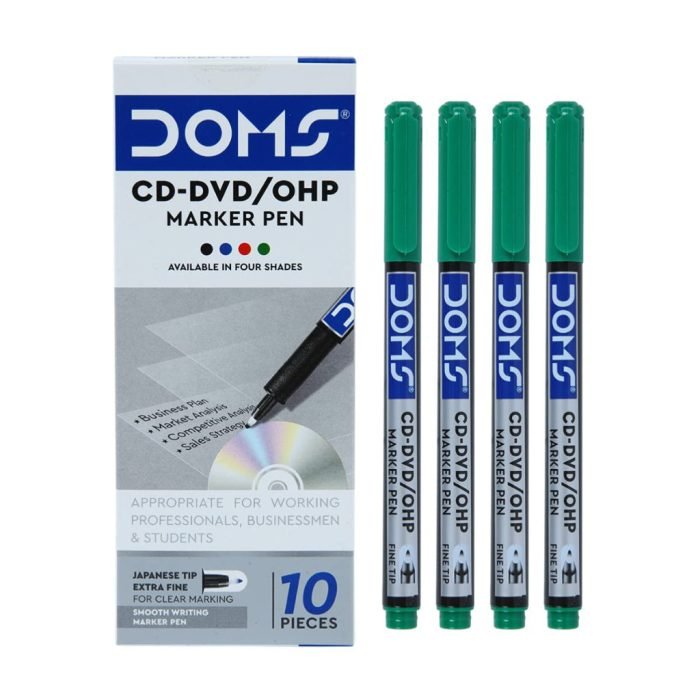 Doms Cd Dvd Ohp Marker Pen Green Doms Cd-Dvd/Ohp Marker Pen - Green