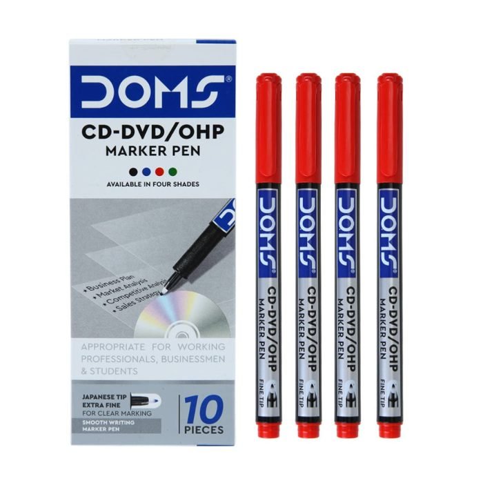 Doms Cd Dvd Ohp Marker Pen Red Doms Cd-Dvd/Ohp Marker Pen - Red
