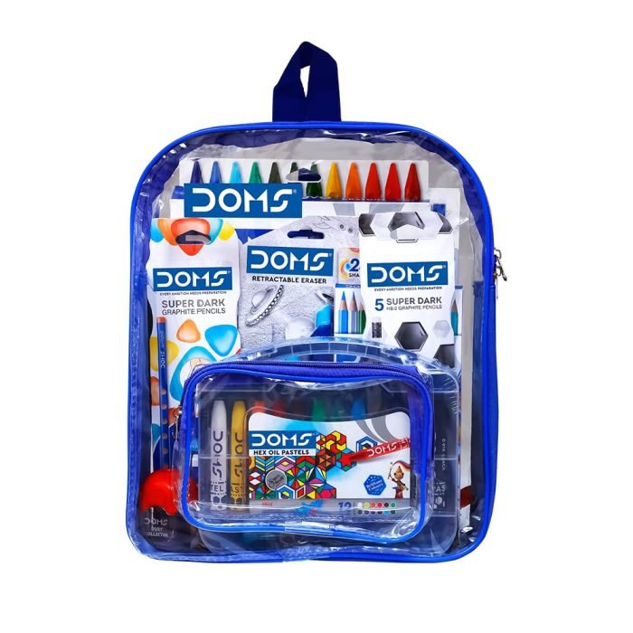 Doms Gifting Range For Kids Pencil Smart Kit With Transparent Zipper Bag Doms Gifting Range For Kids Pencil Smart Kit With Transparent Zipper Bag- Multicolour (Dm7160)