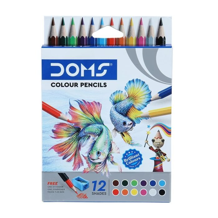 Doms Non Toxic Half Size Colour Pencil Set In Cardboard Doms Non-Toxic Half Size Colour Pencil Set In Cardboard Box
