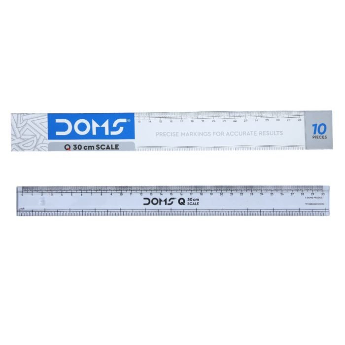 Doms Q Series 30Cm Superior Quality Transparent Scale Pack Of 10 Doms Q Series 30Cm Superior Quality Transparent Scale (Pack Of 10)