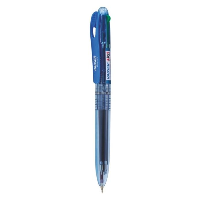 Hauser 4 In 1 Retractable Ball Pen Blue Black Red Green Ink Pack Of 15 Hauser 4 In 1 Retractable Ball Pen, Blue, Black, Red &Amp;Amp; Green Ink, Pack Of 15