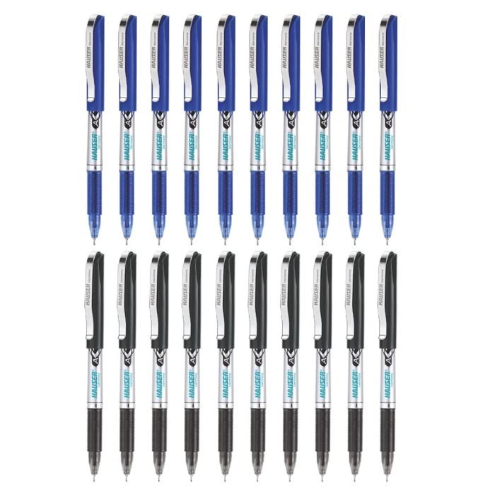 Hauser Active Gel Pen 10 Blue Ink 10 Black Ink Hauser Active Gel Pen - 10 Blue Ink &Amp;Amp; 10 Black Ink