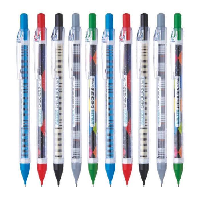 Hauser Checkers 07 Mm Mechanical Pencil Multicolor Body Hauser Checkers 0.7 Mm Mechanical Pencil - Multicolor Body