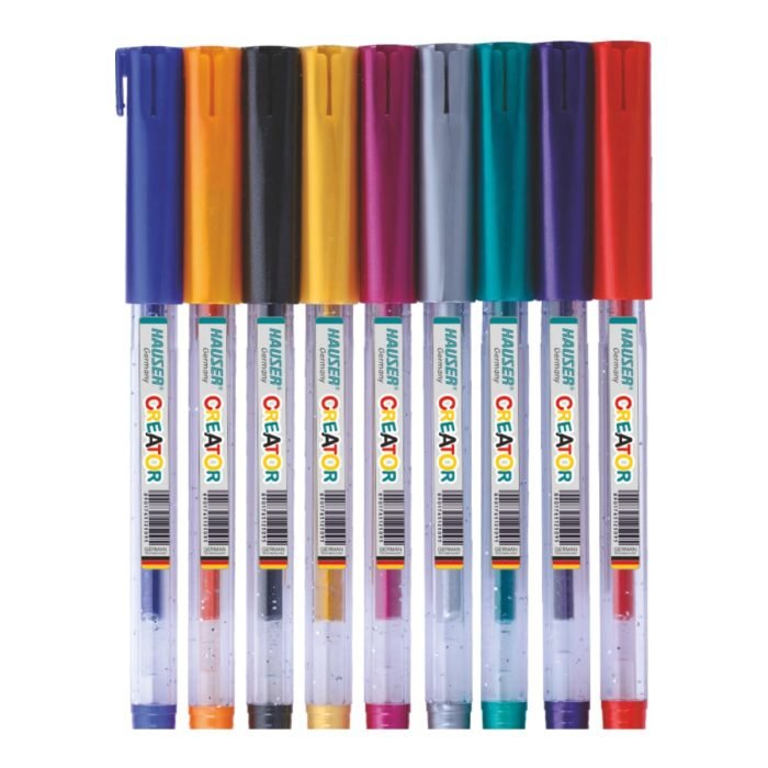 Hauser Creator Glitter Gel Pen 10 Vibrant Colours Hauser Creator Glitter Gel Pen - 10 Vibrant Colours