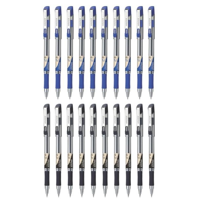 Hauser Fluidic 055 Mm Ball Pen Combo Pack 10 Blue 10 Black Ink Pack Of 20 Hauser Fluidic 0.55 Mm Ball Pen Combo Pack, 10 Blue &Amp;Amp; 10 Black Ink, Pack Of 20