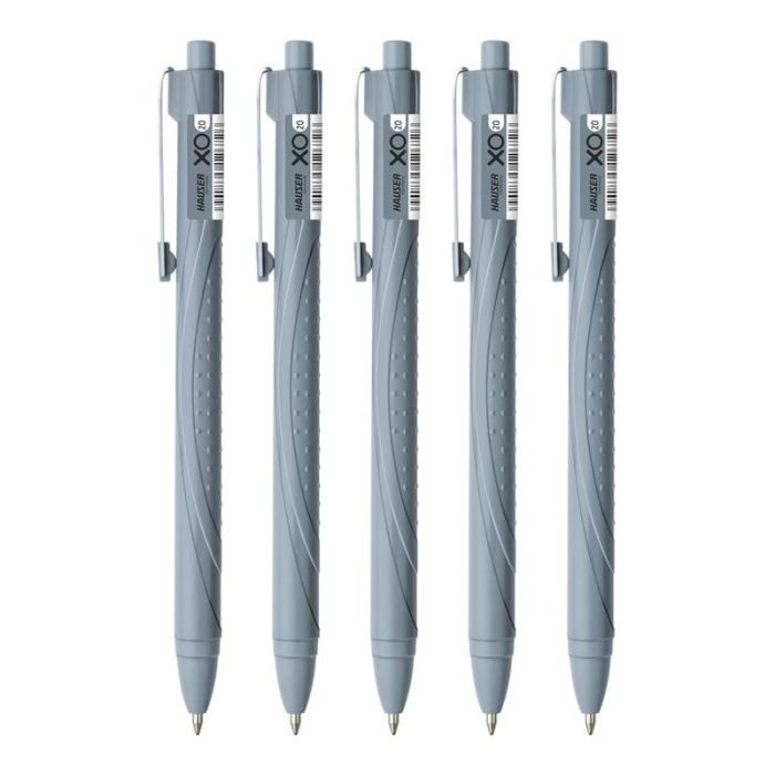 Hauser Xo 20 07 Mm Retractable Ball Pen Black Ink Pack Of 5 Hauser Xo 20 0.7 Mm Retractable Ball Pen, Black Ink, Pack Of 5