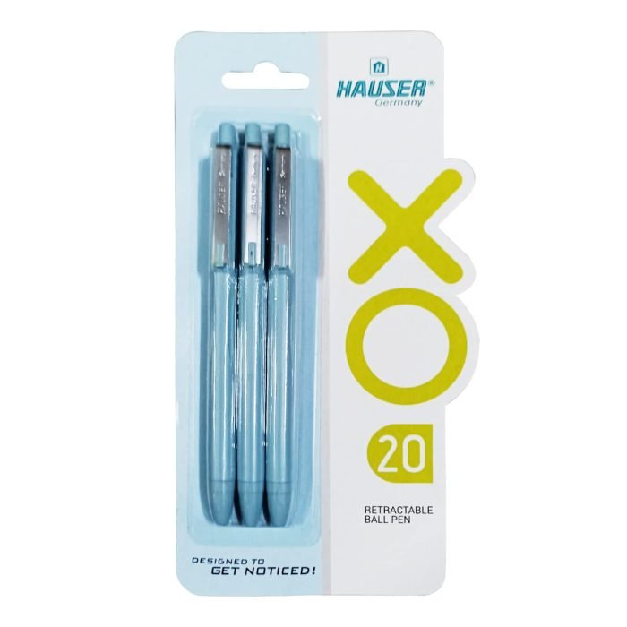 Hauser Xo 20 Retractable Ball Pen Blister Pack Blue Ink Hauser Xo 20 Retractable Ball Pen Blister Pack - Blue Ink