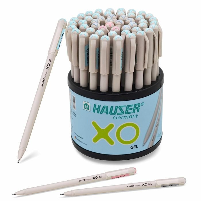 Hauser Xo Gel Pen Stand Blue Black Red Ink Pack Of 50 Hauser Xo Gel Pen Stand - Blue,Black &Amp;Amp; Red Ink, Pack Of 50