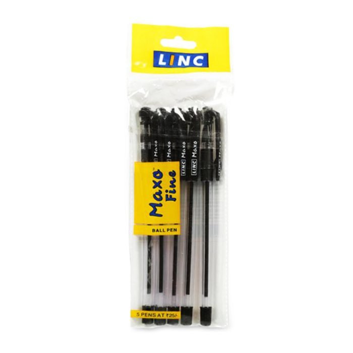 Linc Maxo 07Mm Fine Ball Pen Pack Of 5 Linc Maxo 0.7Mm Fine Ball Pen - Pack Of 5