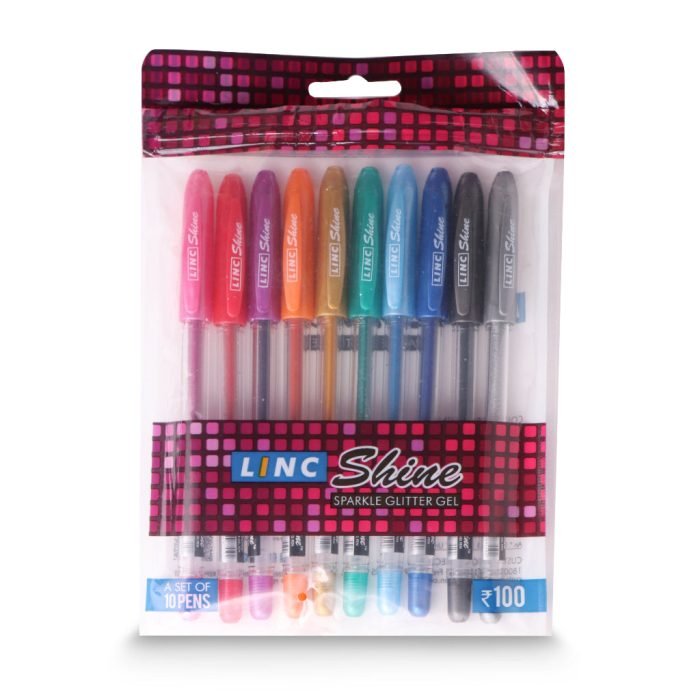 Linc Shine Sparkle Glitter Gel Pen Assorted Colors Linc Shine Sparkle Glitter Gel Pen Assorted Colors