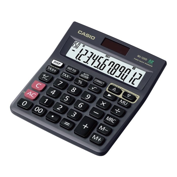 Mj 120D Casio India Casio Mj-120D 150 Steps Check And Correct Desktop Calculator With Tax Keys, Black