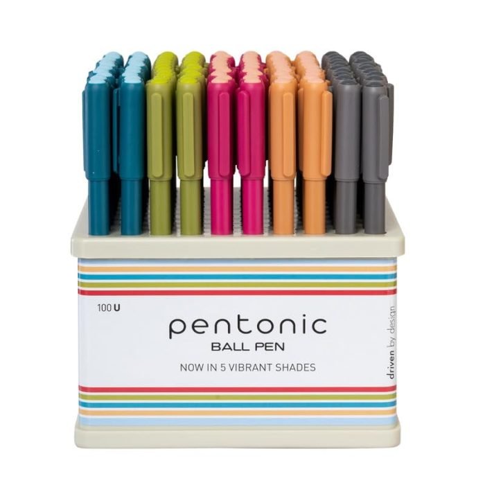 Pentonic 07 Mm Ball Point Pen Tumbler Pack Blue Ink Pentonic 0.7 Mm Ball Point Pen Tumbler Pack - Blue Ink
