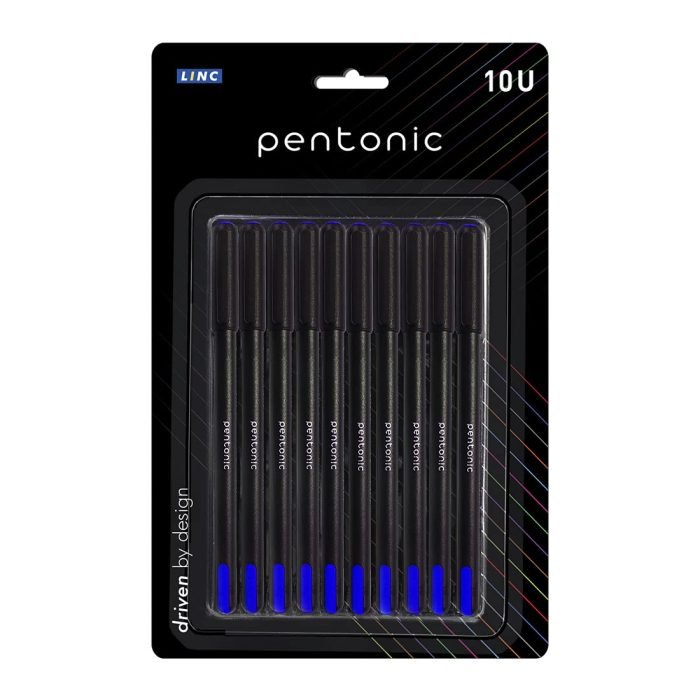 Pentonic 07Mm Ball Point Pen Blue Ink Pack Of 10 Pentonic 0.7Mm Ball Point Pen - Blue Ink, Pack Of 10