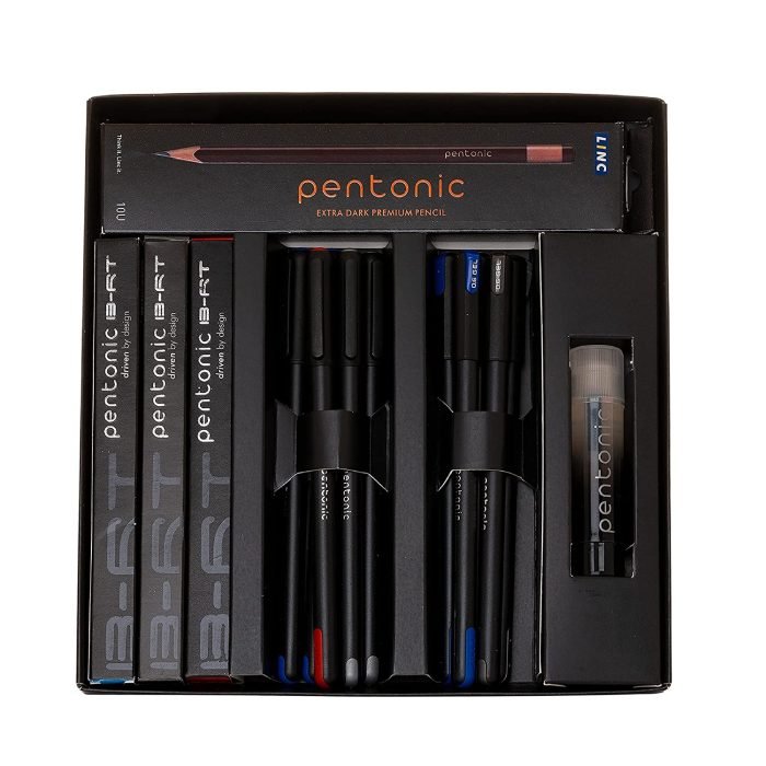 Pentonic Smart Kit 3 B Rt Pens 5 Ball Pens 5 Gel Pens 1 Glue 10 Wooden Pentonic Smart Kit - 3 B-Rt Pens, 5 Ball Pens, 5 Gel Pens, 1 Glue &Amp;Amp;10 Wooden Pencils , Pack Of 5