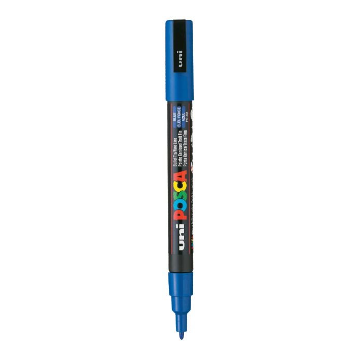 Uni Ball Posca 3M 09 13 Mm Bullet Shaped Marker Pen Blue Ink Pack Of 1 Uni-Ball Posca 3M 0.9-1.3 Mm Bullet Shaped Marker Pen (Blue Ink- Pack Of 1)