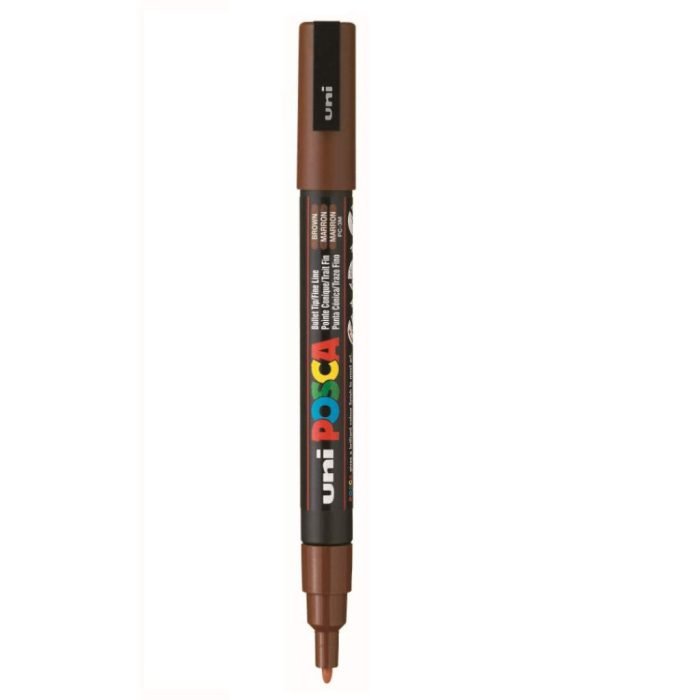 Uni Ball Posca 3M 09 13 Mm Bullet Shaped Marker Pen Brown Ink Pack Of 1 Uni-Ball Posca 3M 0.9-1.3 Mm Bullet Shaped Marker Pen (Brown Ink- Pack Of 1)