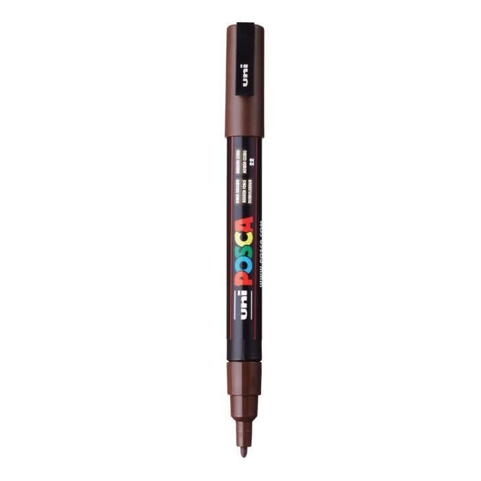 Uni Ball Posca 3M 09 13 Mm Bullet Shaped Marker Pen Deep Brown Ink Pack Uni-Ball Posca 3M 0.9-1.3 Mm Bullet Shaped Marker Pen (Deep Brown Ink- Pack Of 1)