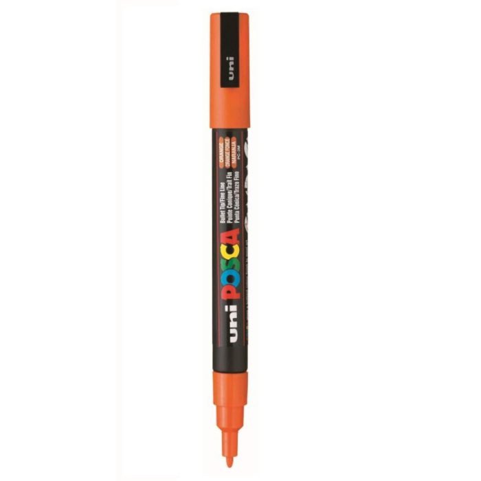 Uni Ball Posca 3M 09 13 Mm Bullet Shaped Marker Pen Orange Ink Pack Of 1 Uni-Ball Posca 3M 0.9-1.3 Mm Bullet Shaped Marker Pen (Orange Ink- Pack Of 1)