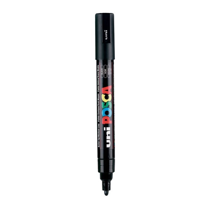 Uni Ball Posca 5M 18 25 Mm Bullet Shaped Marker Pen Black Ink Pack Of 1 Uni-Ball Posca 5M 1.8-2.5 Mm Bullet Shaped Marker Pen (Black Ink- Pack Of 1)