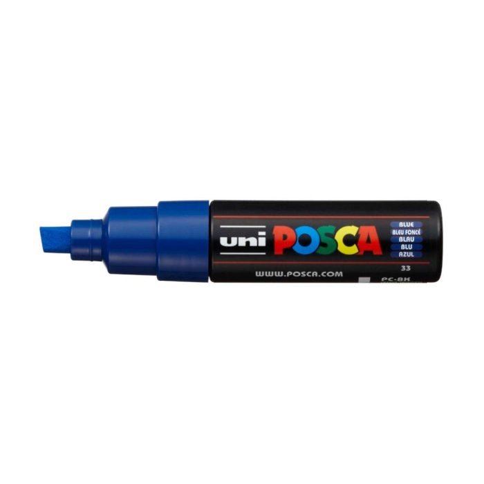 Uni Ball Posca Pc 8K Bold Point Chisel Shaped Marker Pen 80 Mm Blue Ink Uni-Ball Posca Pc-8K Bold Point Chisel Shaped Marker Pen (8.0 Mm- Blue Ink- Pack Of 1)