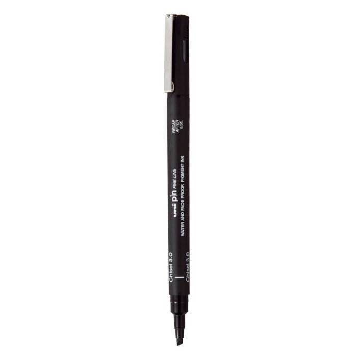 Uniball Pin Cs3 200 Chisel 30Mm Fine Line Markers Black Uniball Pin Cs3 - 200 - Chisel 3.0Mm Fine Line Markers - Black