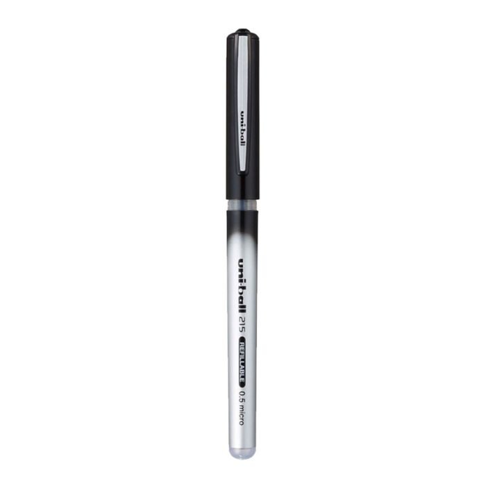 Uniball Ub 215 Refillable Liquid Ink 05Mm Micro Roller Ball Pen Black Ink Uniball Ub - 215 Refillable Liquid Ink 0.5Mm Micro Roller Ball Pen - Black Ink