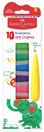 Faber-Castell Kindergarten Grip Crayons - Pack Of 10 (Assorted)