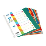 Solo Plastic Separators 1 to 10 Tabs | 1 to 12 Tabs | A4 | Multicolour Pack of 2 - Image 2
