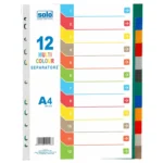 Solo Plastic Separators 1 to 10 Tabs | 1 to 12 Tabs | A4 | Multicolour Pack of 2 - Image 3