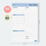 Solo A5 Tear Off Daily Planner | Comprehensive Daily To Do List | For Office, Home & School | 50 Sheets Per Pad, 80 GSM, Pack of 2 - Image 2