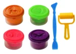 Faber-Castell Modelling Dough Neon Glitter Set Of 4 - Image 2
