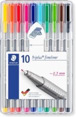 Staedtler 334 SB10 Triplus Fineliner Tip Pen in Staedtler Box - Pack of 10 (Multicolor) - Image 2