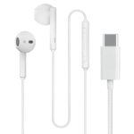 Levison Type C Wired Earphones with in Line HD Mic, Powerful Audio, 14.2mm Driver, Unique Earbuds Design, TPE Anti Tangle Wire, in line Controls, Wide Compatibility(White)
